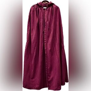 Maroon Cape for Halloween/Ren Faire /Melisandre/Red Riding Hood/Handmaid’s Tale